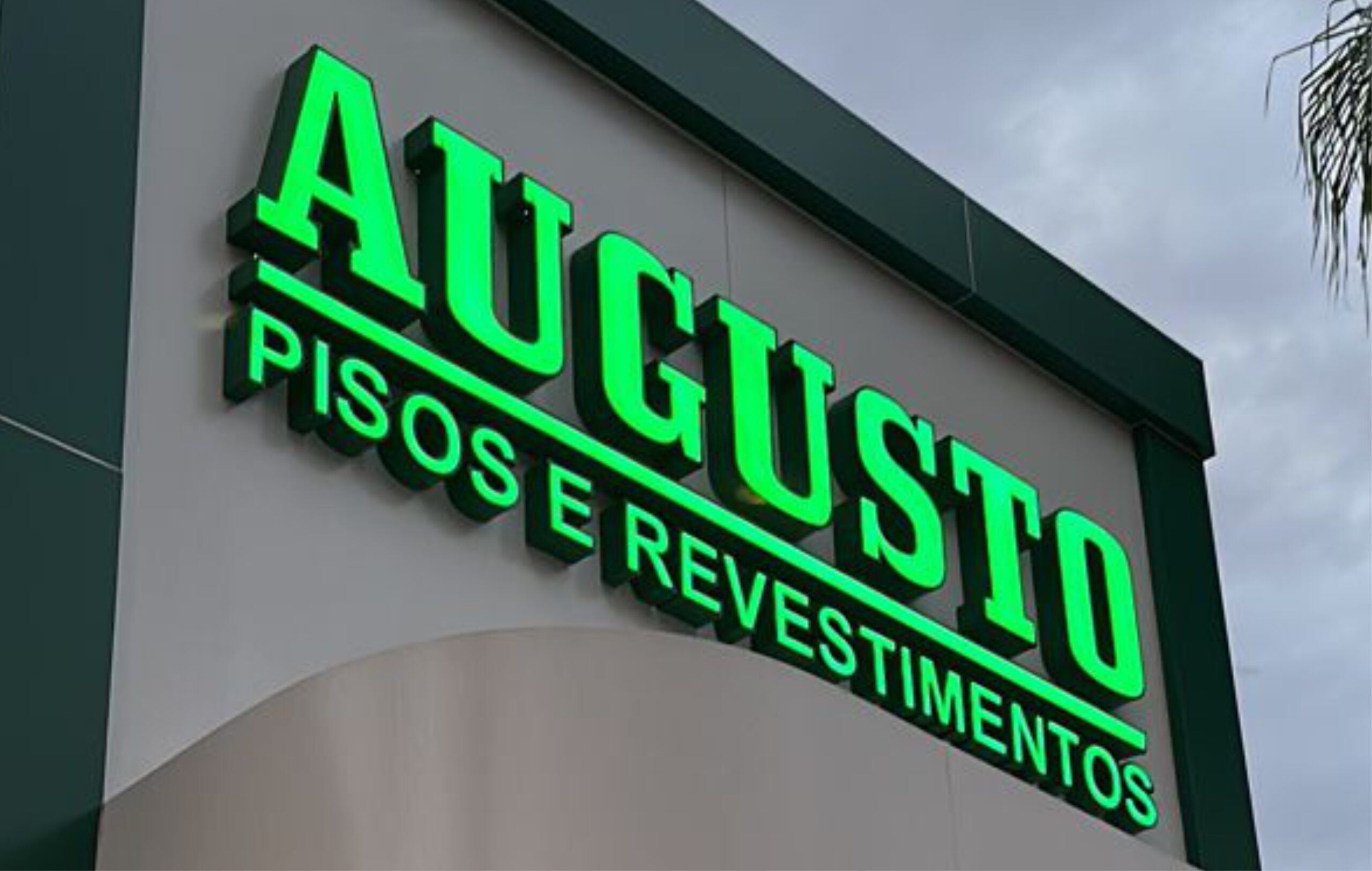 Letra Caixa Galvanizada com Led